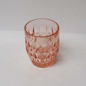 Jeannette Depression Glass Pink WINDSOR Diamond 4 Inch 9 Ounce Water Tumbler